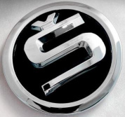 Шильдик эмблема автомобильный SHKP SkodaN SB серебряный пластик